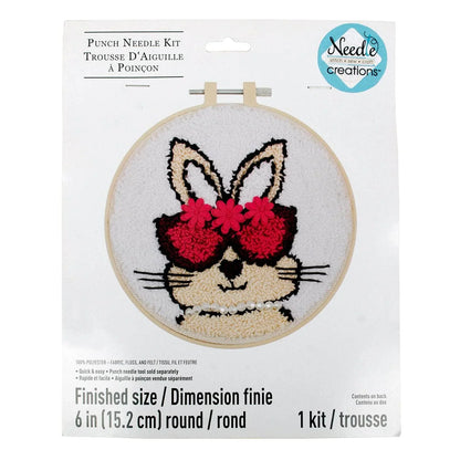 Punch Needle Kit 6" Hoop - Bunny, Unicorn, or Boston Terrier