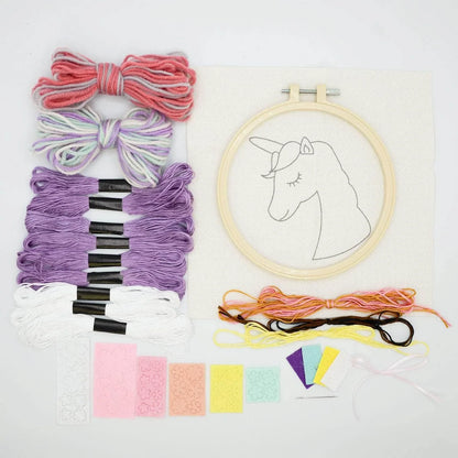 Punch Needle Kit 6" Hoop - Bunny, Unicorn, or Boston Terrier