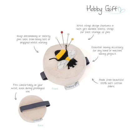 Bee Wrist Strap Pincushion