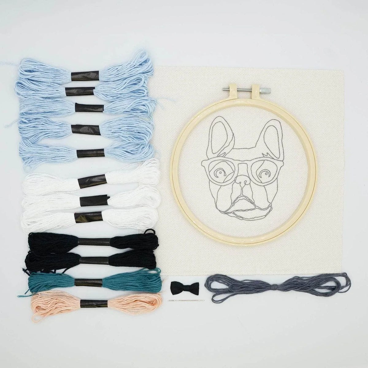 Punch Needle Kit 6" Hoop - Bunny, Unicorn, or Boston Terrier