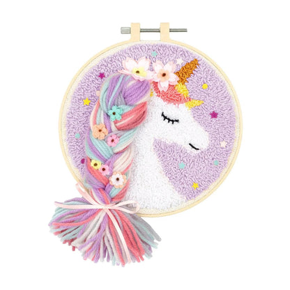 Punch Needle Kit 6" Hoop - Bunny, Unicorn, or Boston Terrier